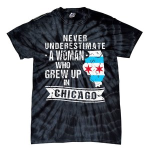 Born in Illinois Flag Chicago Tie-Dye T-Shirt