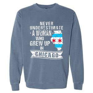 Born in Illinois Flag Chicago Garment-Dyed Sweatshirt