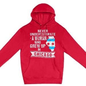 Born in Illinois Flag Chicago Premium Pullover Hoodie