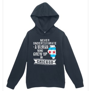 Born in Illinois Flag Chicago Urban Pullover Hoodie