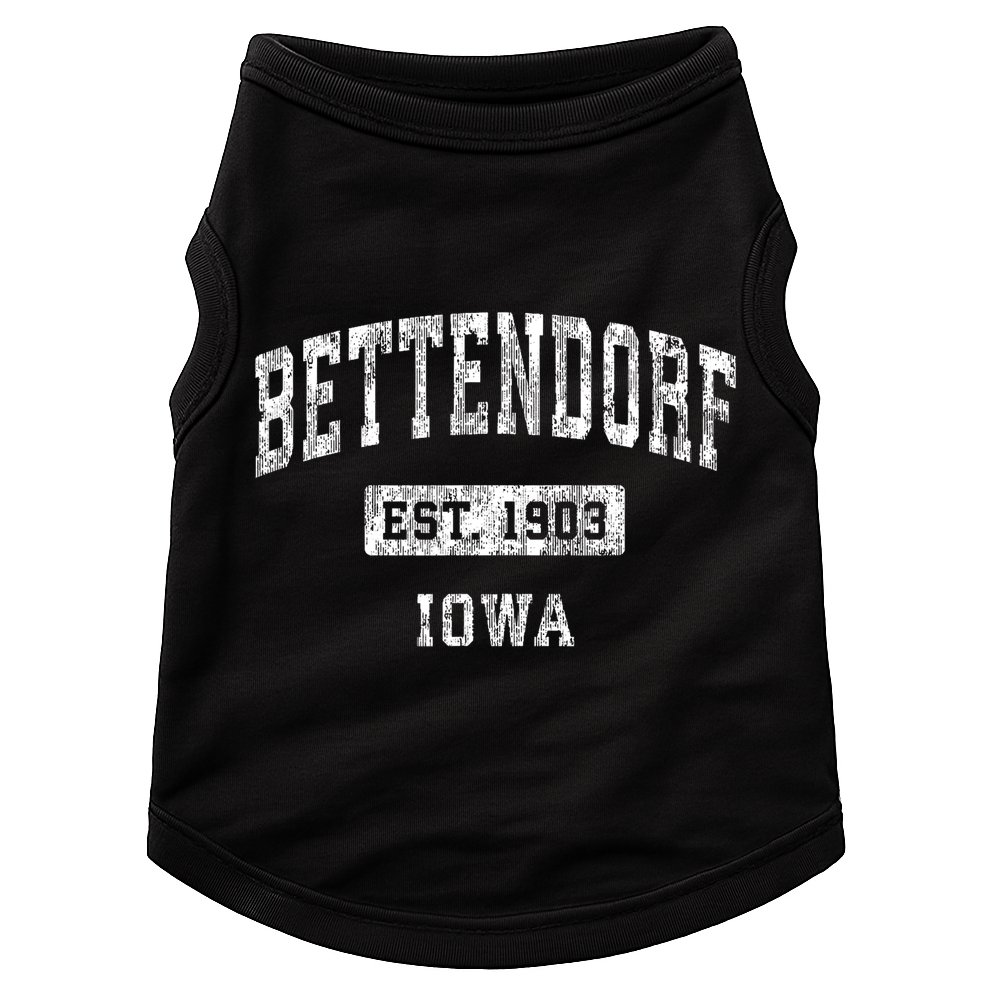 Bettendorf Iowa Ia Vintage Established Sports Doggie Tank
