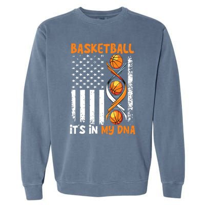 Basketball Its In My DNA Funny Player Coach Team Sport Garment-Dyed Sweatshirt