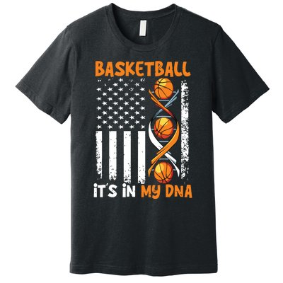 Basketball Its In My DNA Funny Player Coach Team Sport Premium T-Shirt