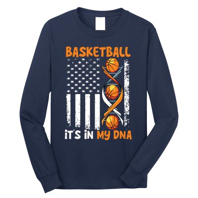 Basketball Its In My DNA Funny Player Coach Team Sport Long Sleeve Shirt