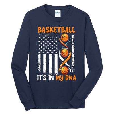 Basketball Its In My DNA Funny Player Coach Team Sport Tall Long Sleeve T-Shirt