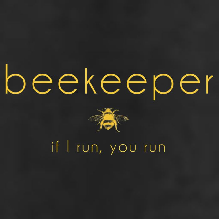 Bee If I Run You Run Beekeeper Apiarist Honey 7 Panel Mesh Trucker Snapback Hat