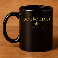 Bee If I Run You Run Beekeeper Apiarist Honey 11oz C Handle Ceramic Mug