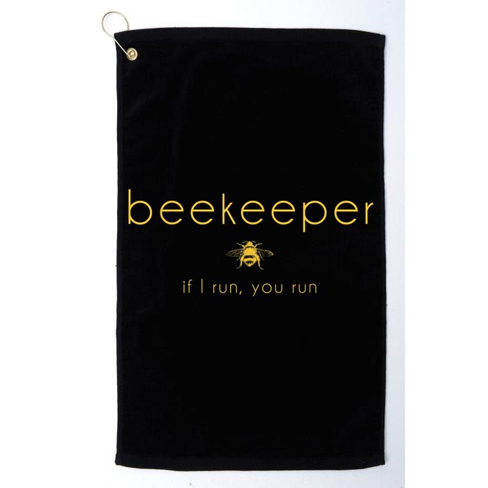 Bee If I Run You Run Beekeeper Apiarist Honey Golf Towel