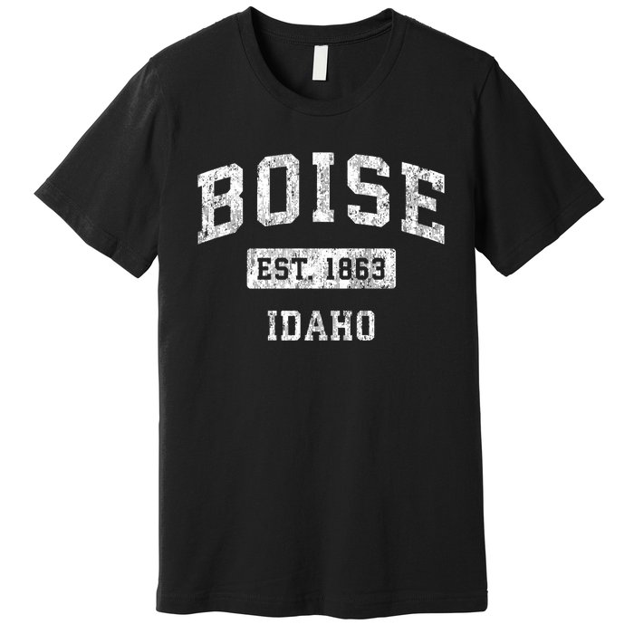 Boise Idaho Id Vintage Established Sports Premium T-Shirt