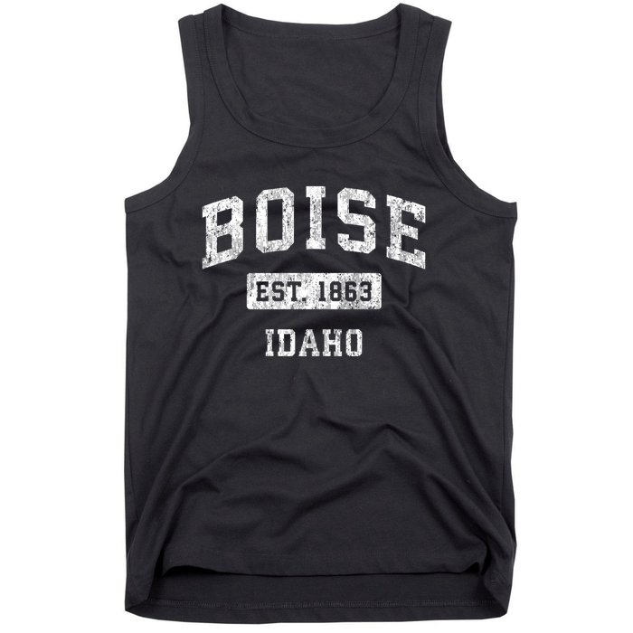 Boise Idaho Id Vintage Established Sports Tank Top