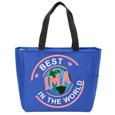 Best Ima In The World Jewish Mom Mother's Day Funny Gift Zip Tote Bag