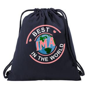 Best Ima In The World Jewish Mom Mother's Day Funny Gift Drawstring Bag