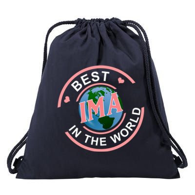 Best Ima In The World Jewish Mom Mother's Day Funny Gift Drawstring Bag