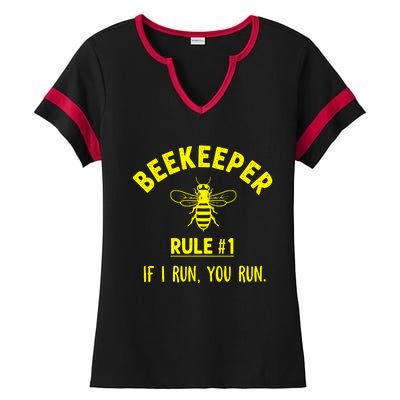 Beekeeper If I Run You Run Ladies Halftime Notch Neck Tee