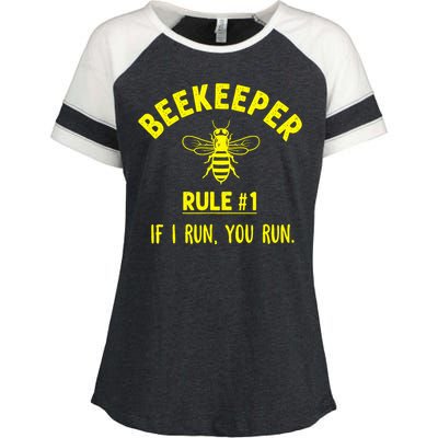 Beekeeper If I Run You Run Enza Ladies Jersey Colorblock Tee