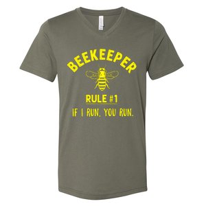 Beekeeper If I Run You Run V-Neck T-Shirt