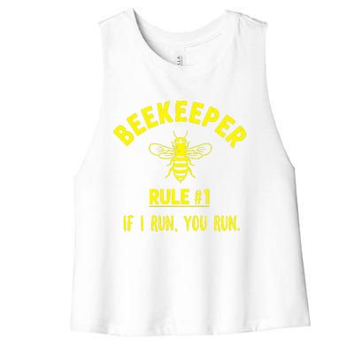 Beekeeper If I Run You Run Women's Racerback Cropped Tank