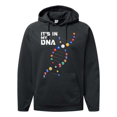 Billiards It's In My DNA  Pool Billiard Performance Fleece Hoodie