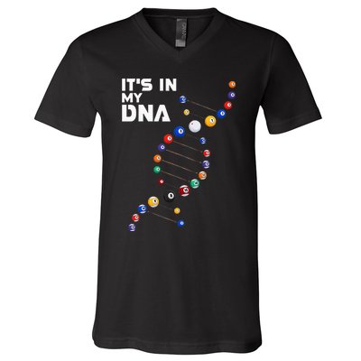 Billiards It's In My DNA  Pool Billiard V-Neck T-Shirt