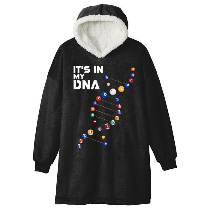 Billiards It's In My DNA  Pool Billiard Hooded Wearable Blanket