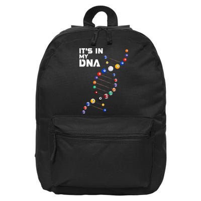 Billiards It's In My DNA  Pool Billiard 16 in Basic Backpack