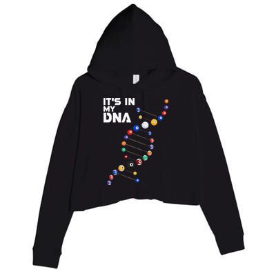 Billiards It's In My DNA  Pool Billiard Crop Fleece Hoodie