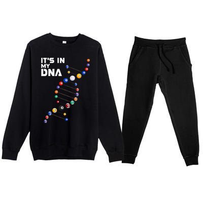 Billiards It's In My DNA  Pool Billiard Premium Crewneck Sweatsuit Set