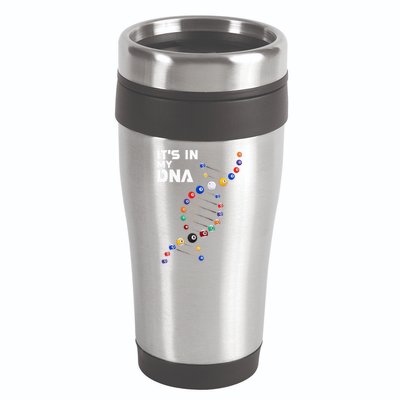 Billiards It's In My DNA  Pool Billiard 16oz Travel Tumbler