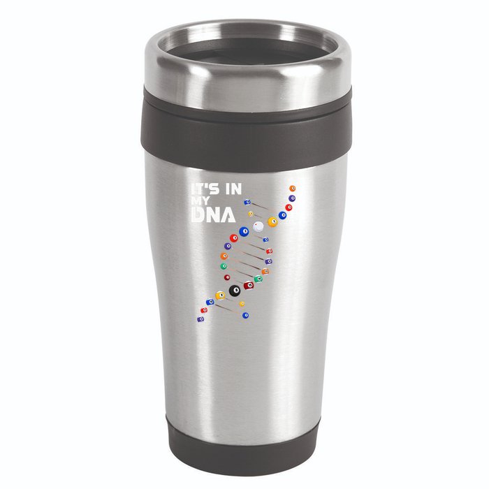 Billiards It's In My DNA  Pool Billiard 16oz Travel Tumbler