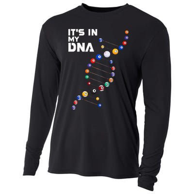 Billiards It's In My DNA  Pool Billiard Cooling Performance Long Sleeve Crew