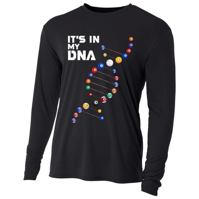 Billiards It's In My DNA  Pool Billiard Cooling Performance Long Sleeve Crew
