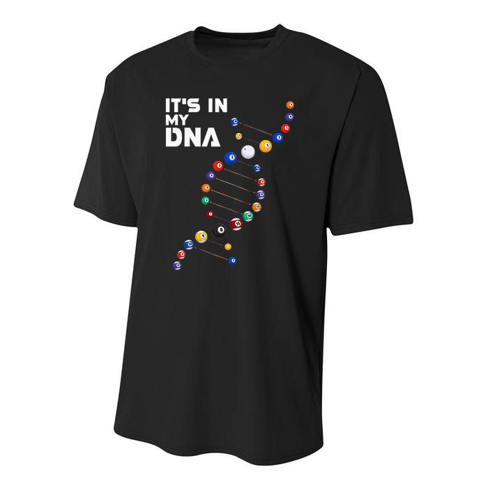 Billiards It's In My DNA  Pool Billiard Youth Performance Sprint T-Shirt