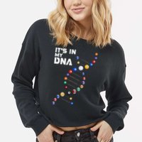 Billiards It's In My DNA  Pool Billiard Cropped Pullover Crew