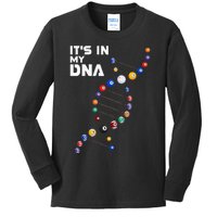 Billiards It's In My DNA  Pool Billiard Kids Long Sleeve Shirt