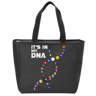Billiards It's In My DNA  Pool Billiard Zip Tote Bag