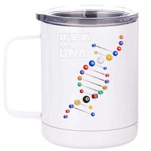 Billiards It's In My DNA  Pool Billiard 12 oz Stainless Steel Tumbler Cup