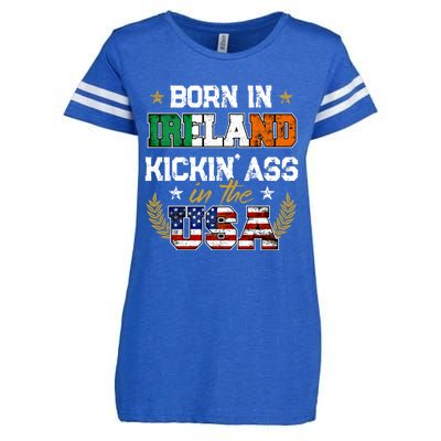 Born In Ireland Patriotic Usa Irish Roots Immigrant Expat Gift Enza Ladies Jersey Football T-Shirt