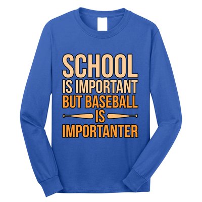 Baseball Is Importanter Sports Player Lover Coach Graphic Gift Long Sleeve Shirt