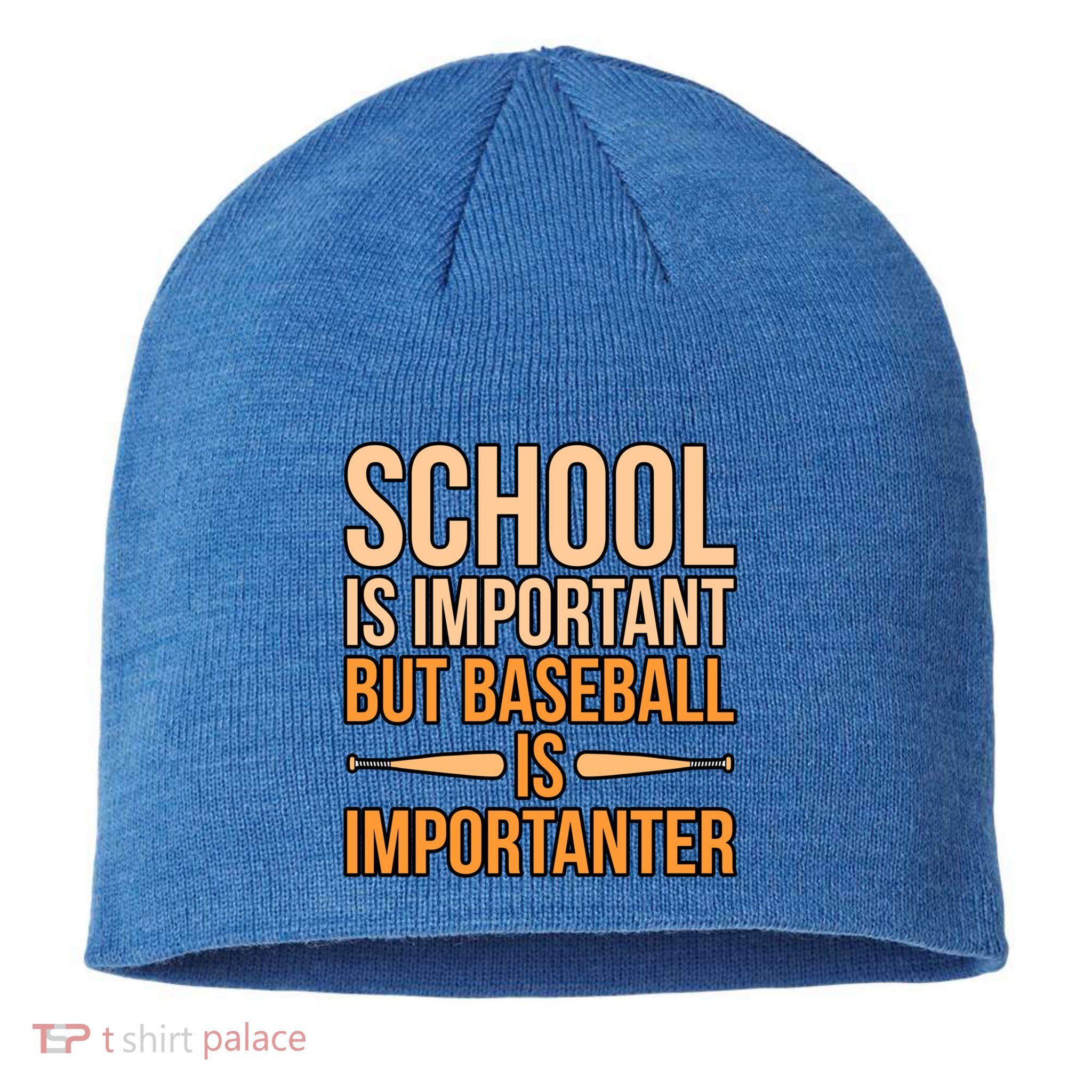 Baseball Is Importanter Sports Player Lover Coach Graphic Gift Sustainable Beanie