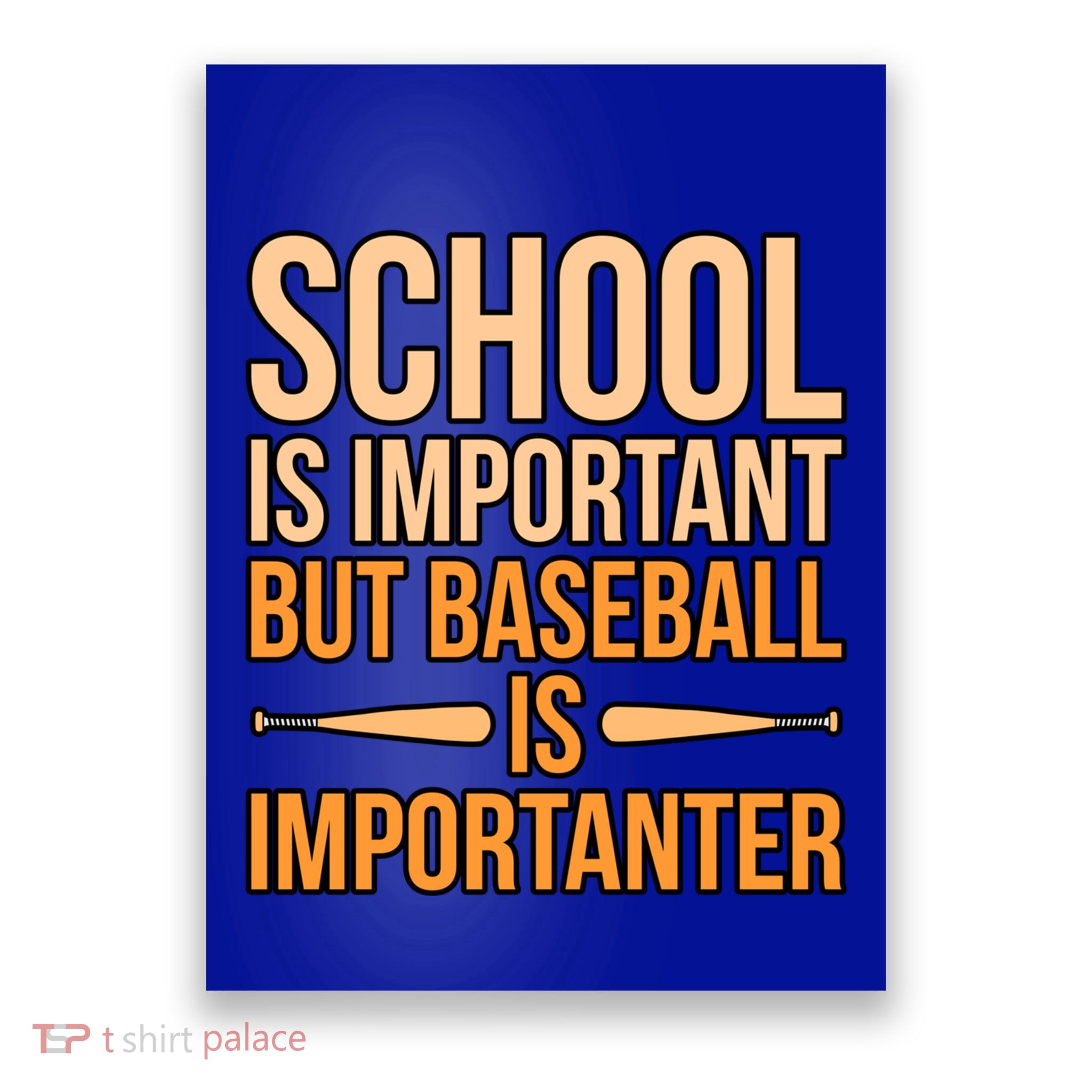 Baseball Is Importanter Sports Player Lover Coach Graphic Gift Poster
