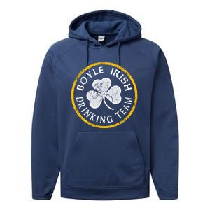 Boyle Irish Ing Team St Patricks Day Family Surname Gift Performance Fleece Hoodie