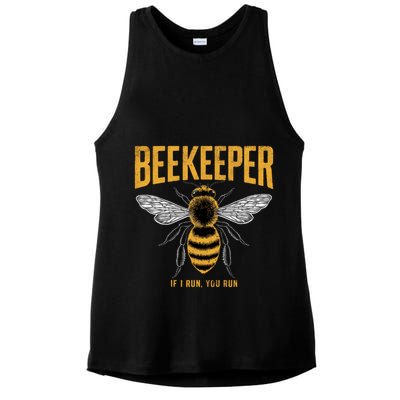 Beekeeper If I Run You Run Bee Keeper Beekeeping Bee Lovers Honeybees Apiculture Ladies PosiCharge Tri-Blend Wicking Tank