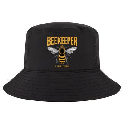 Beekeeper If I Run You Run Bee Keeper Beekeeping Bee Lovers Honeybees Apiculture Cool Comfort Performance Bucket Hat