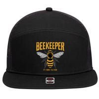 Beekeeper If I Run You Run Bee Keeper Beekeeping Bee Lovers Honeybees Apiculture 7 Panel Mesh Trucker Snapback Hat