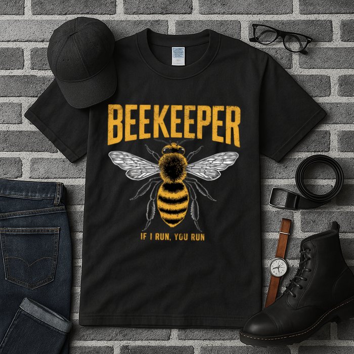 Beekeeper If I Run You Run Bee Keeper Beekeeping Bee Lovers Honeybees Apiculture Tall T-Shirt