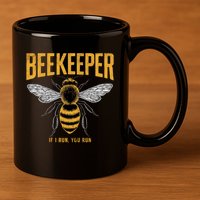 Beekeeper If I Run You Run Bee Keeper Beekeeping Bee Lovers Honeybees Apiculture 11oz C Handle Ceramic Mug