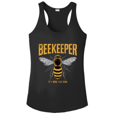 Beekeeper If I Run You Run Bee Keeper Beekeeping Bee Lovers Honeybees Apiculture Ladies PosiCharge Competitor Racerback Tank