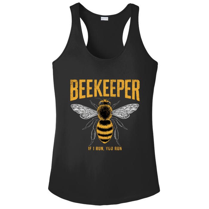 Beekeeper If I Run You Run Bee Keeper Beekeeping Bee Lovers Honeybees Apiculture Ladies PosiCharge Competitor Racerback Tank