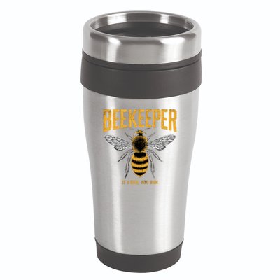 Beekeeper If I Run You Run Bee Keeper Beekeeping Bee Lovers Honeybees Apiculture 16oz Travel Tumbler