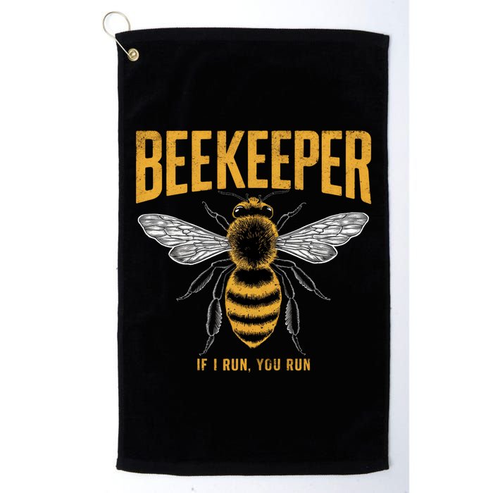 Beekeeper If I Run You Run Bee Keeper Beekeeping Bee Lovers Honeybees Apiculture Golf Towel